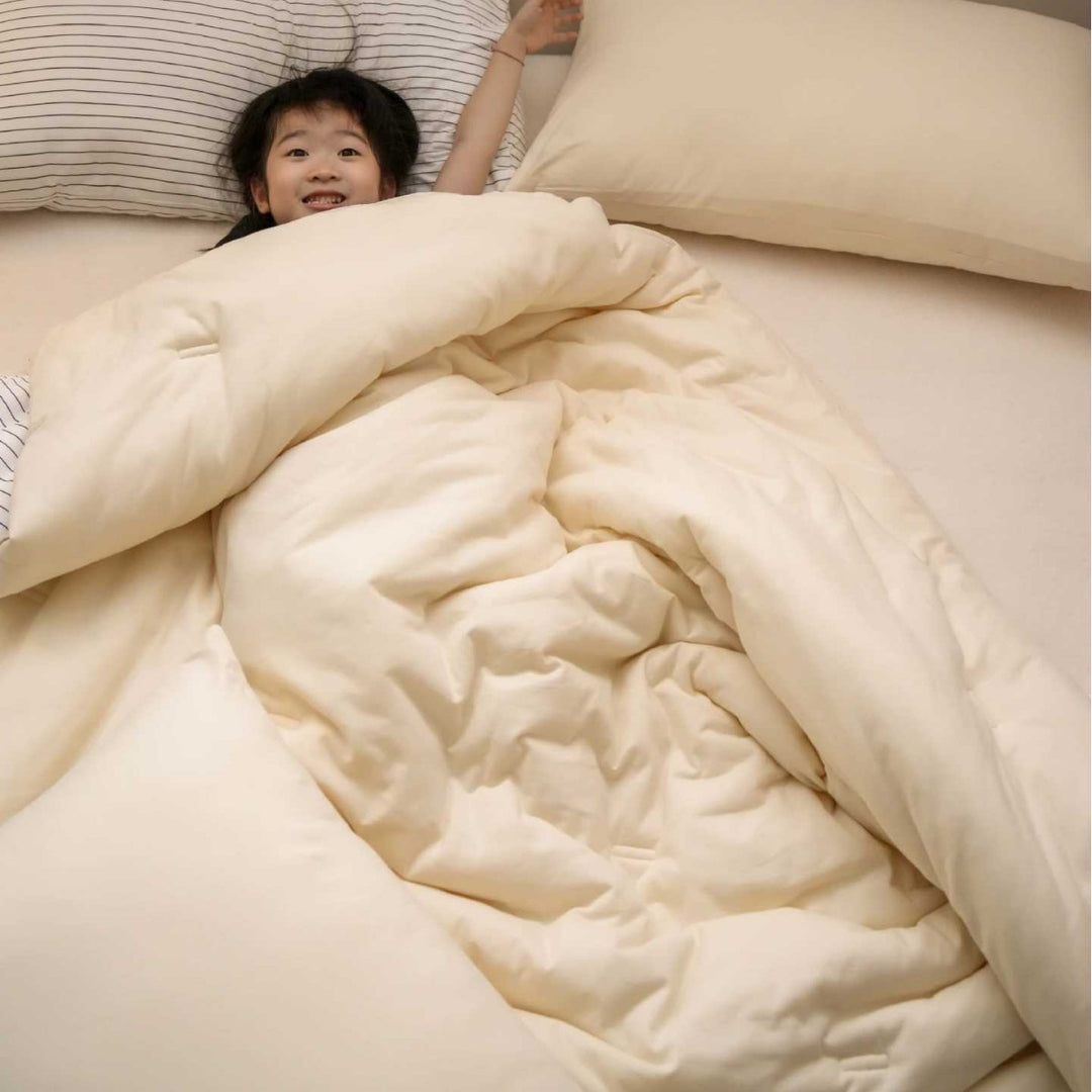 Reversible Brushed Cotton All-Season Duvet Cover & Pin-Tucked Comforter Set