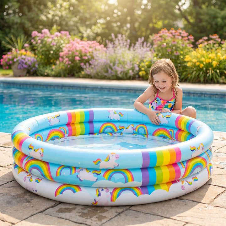 Unisex Inflatable Children's Swimming Pool with Unicorn Design Stornfield