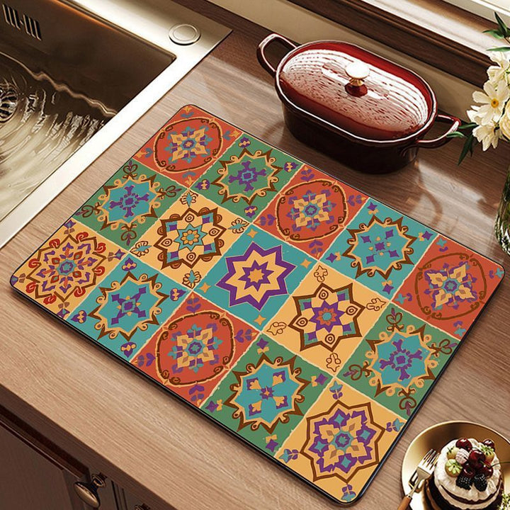 Decorative Geometric Kitchen Mat