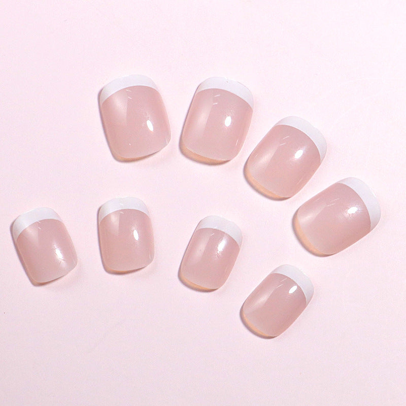 Classic French Tip Press-On Nail Set Stornfield