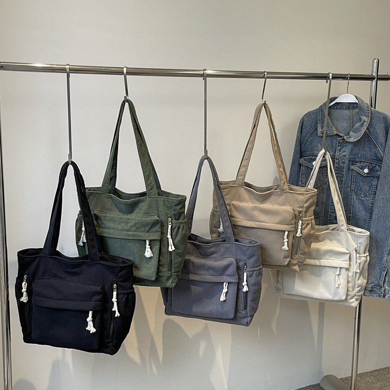 Textured Multi-Pocket Tote Bag Stornfield