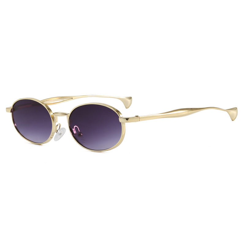 Women's robust round sunglasses with mirrored lenses Stornfield