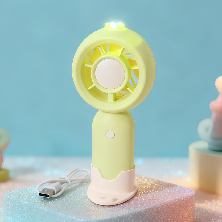 Women Portable Mini Fan with USB Charging Function and LEDs Stornfield