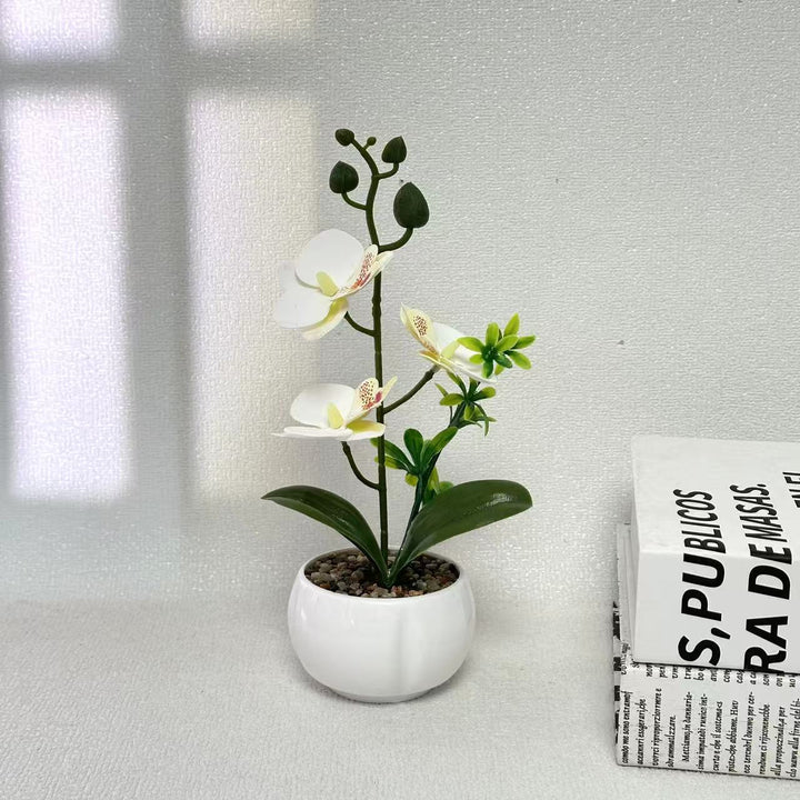Elegant Artificial Orchid Plant for Decorative Home Display