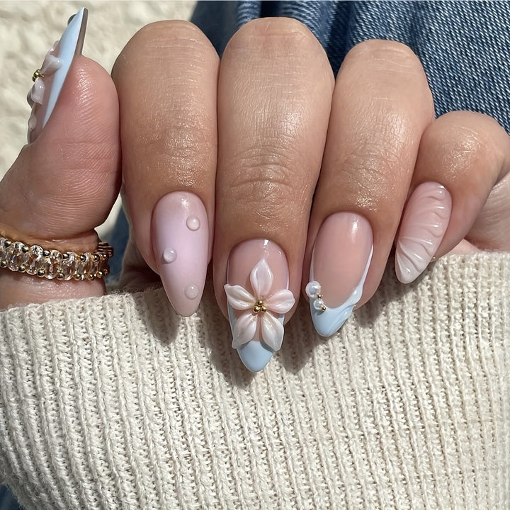 Artistic Floral Nail Enhancements Stornfield