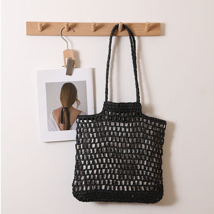 Handmade net tote bag made of natural material Stornfield