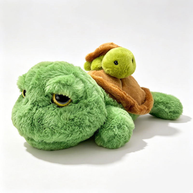 Plush Turtle with Nesting Baby on Shell Cuddle Pillow Stornfield