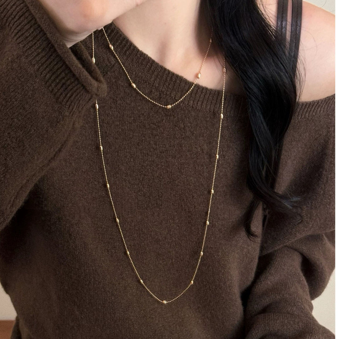 Delicate Silver Layered Chain Necklace Stornfield