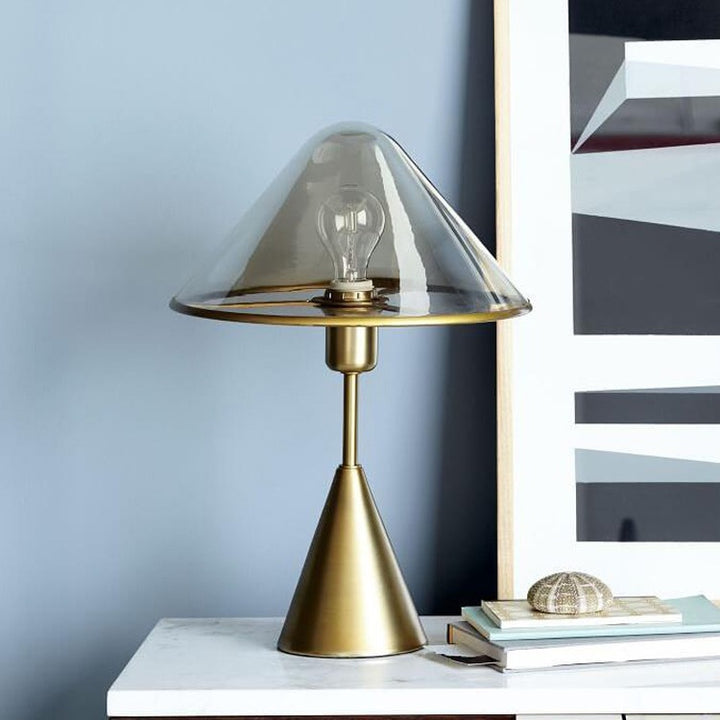 Modern Glass and Metal Table Lamp