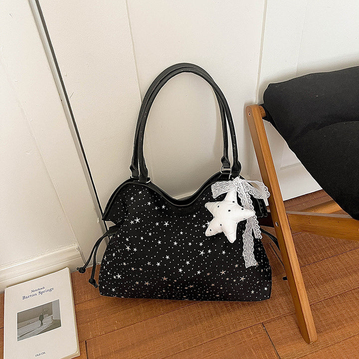 Star-Embellished Handheld Tote