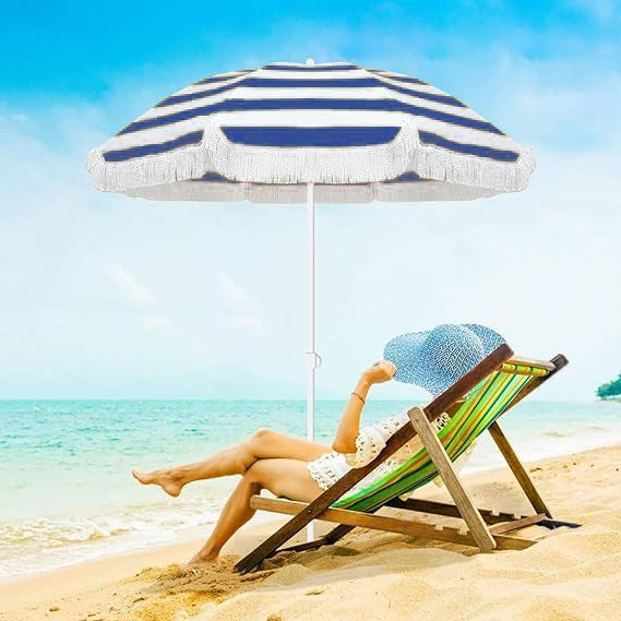 Women's sun umbrella with stylish tassels Stornfield