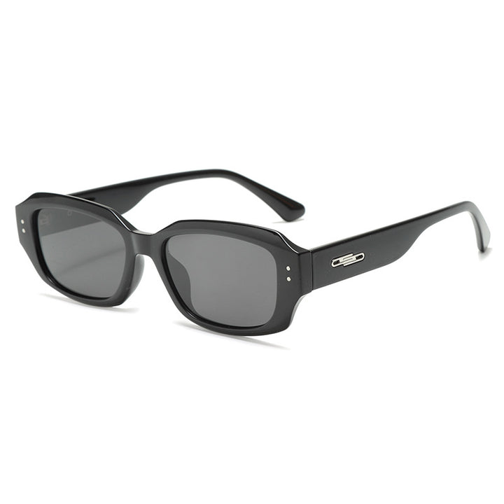 Women fashionable square sunglasses with innovative transparent frame Stornfield