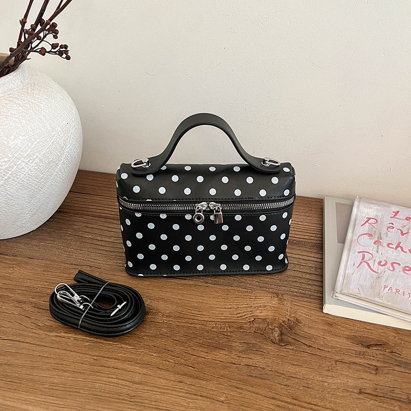 Structured Polka Dot Handbag