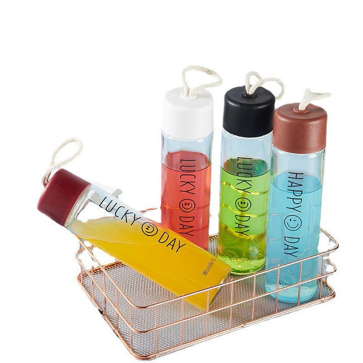 Ladies High Quality Glass Drinking Bottle with Carabiner Stornfield