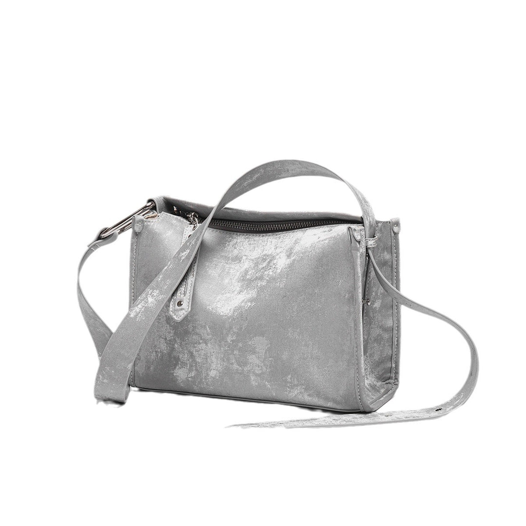 Minimalist Structured Rectangular Top-Handle Crossbody Bag with Adjustable Strap