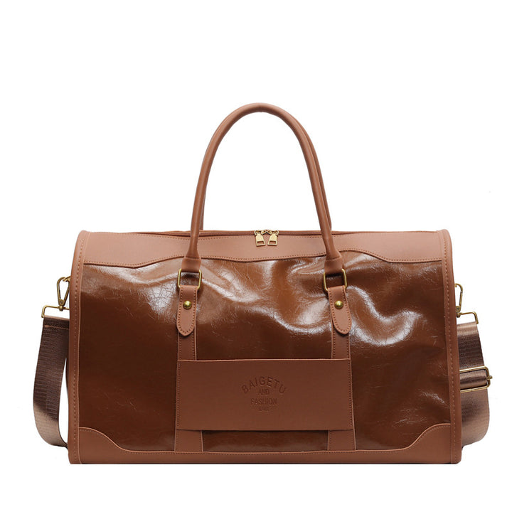Stylish Leather Weekender Duffle