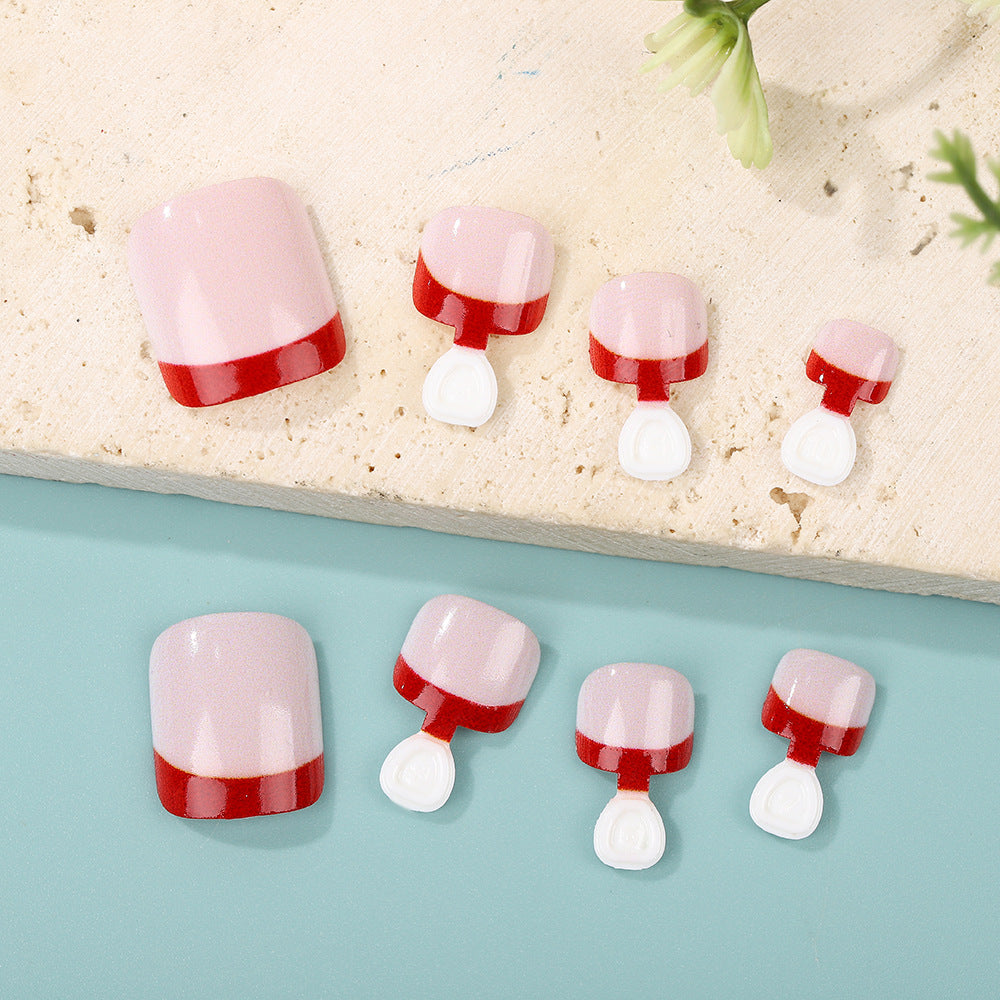 Acrylic nails in elegant design with tip decoration Stornfield