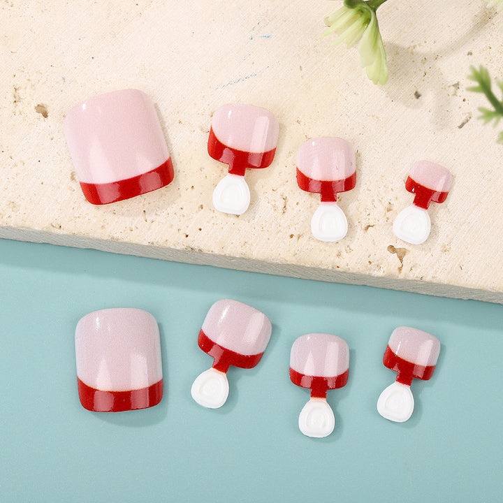 Acrylic nails in elegant design with tip decoration Stornfield