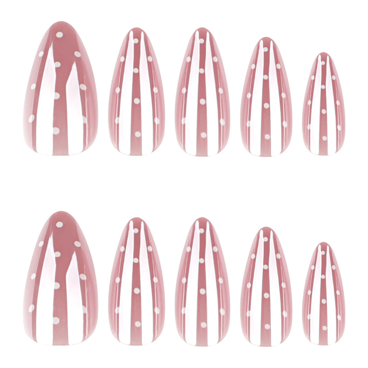 Artistic nail extensions with glitter and dots Stornfield
