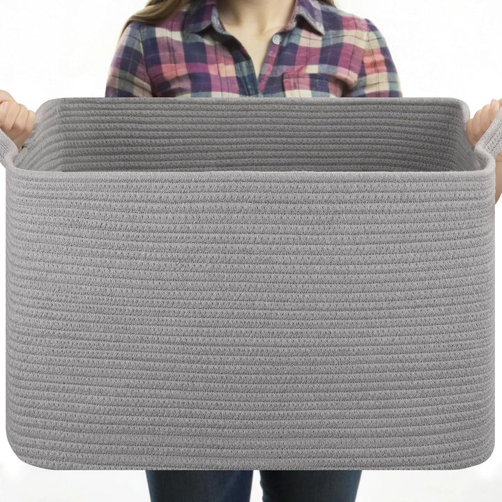 Women Versatile Storage Basket with Sturdy Handles Stornfield