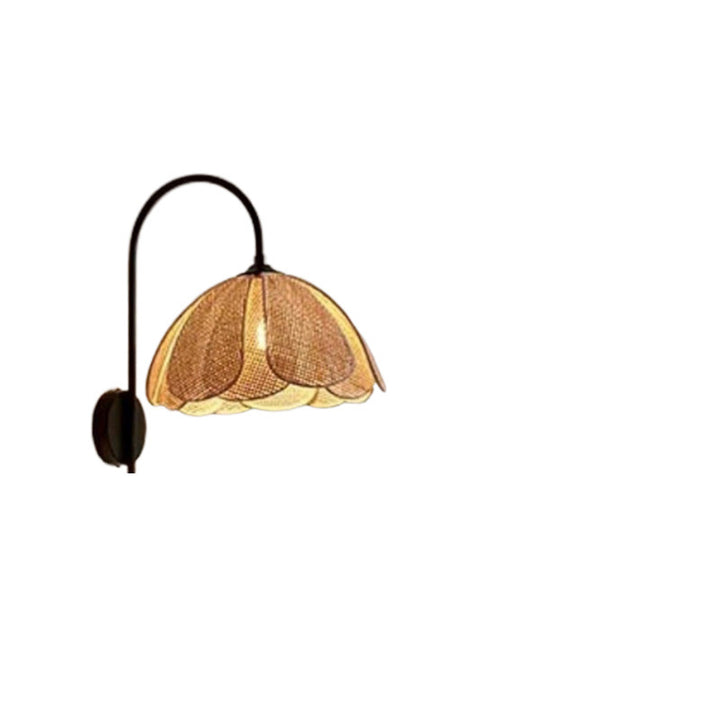 Elegant Rattan Wall Sconce
