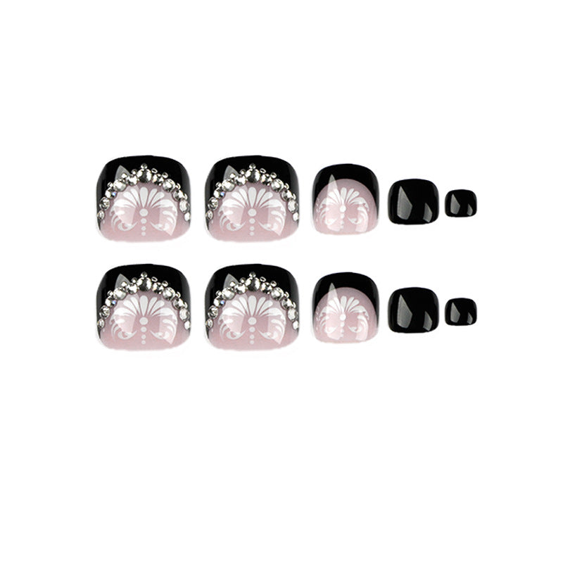 Artful toenail art with elegant glitter accent Stornfield