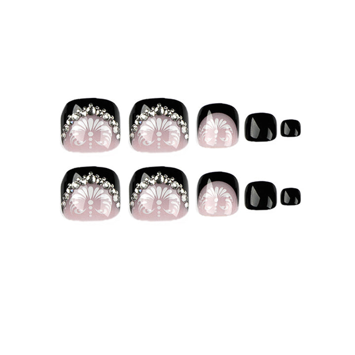 Artful toenail art with elegant glitter accent Stornfield
