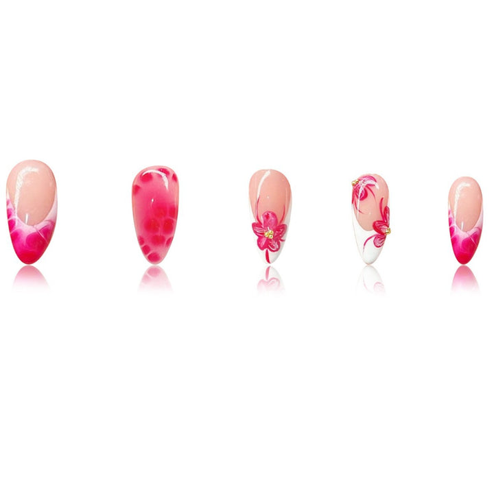 Artistic Floral Stiletto Nail Art Stornfield