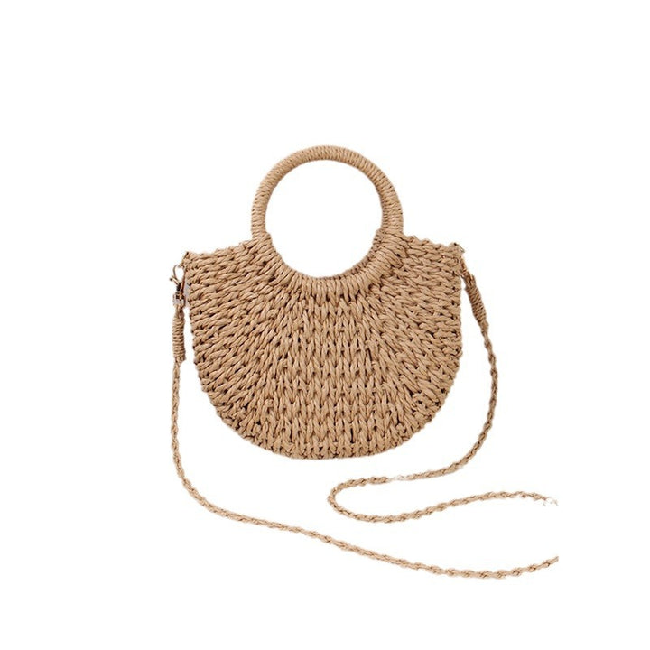 Braided Mini Handbag with Round Carrying Handles Stornfield