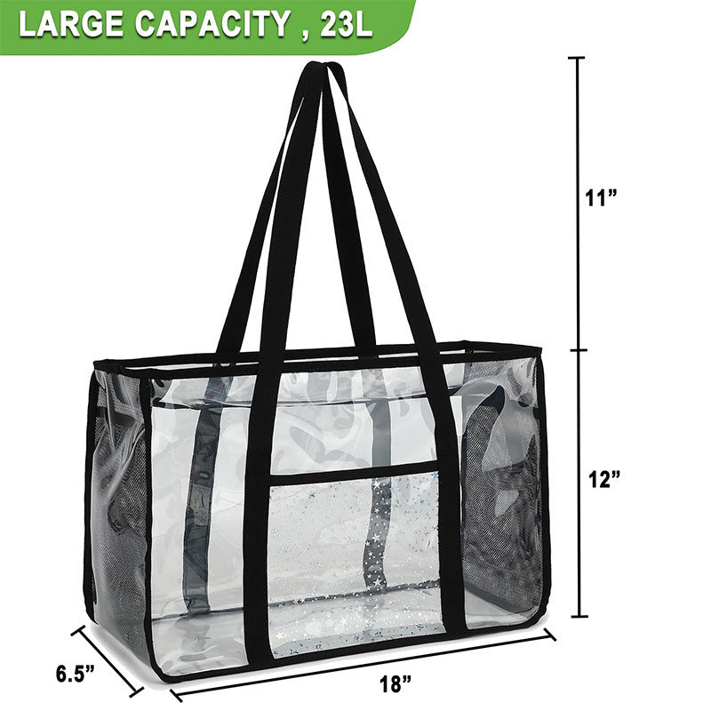 Transparent beach bag with multiple compartments Stornfield