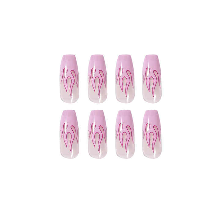 Flame design artificial nails Stornfield
