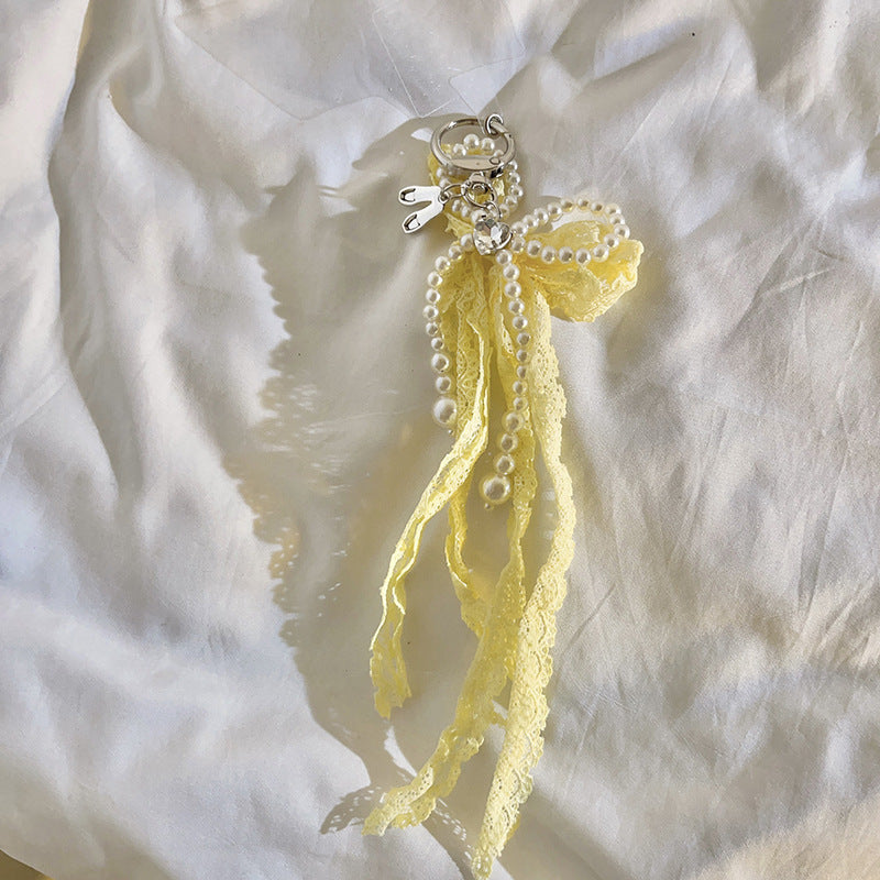 Elegant Pearl Embellished Charm Keychain Stornfield
