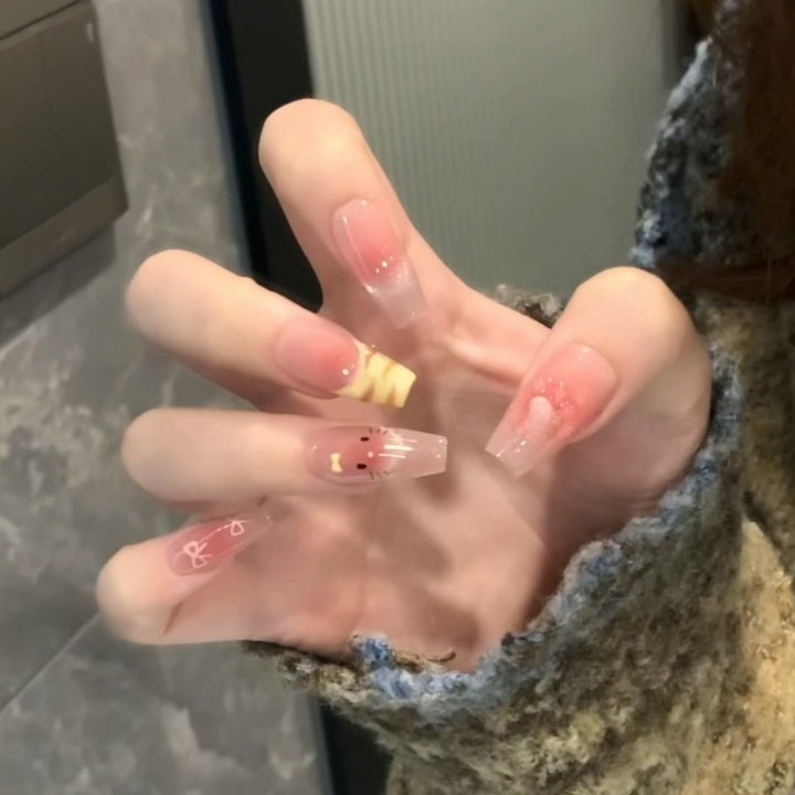 Glossy Gel Press-On Nail Set