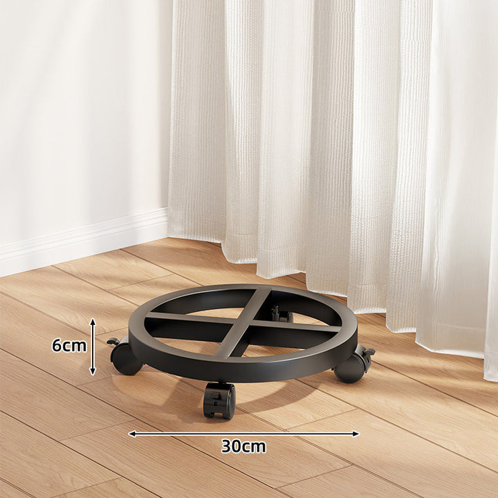 Low-Profile Round Plant Pot Dolly with 360° Swivel Casters