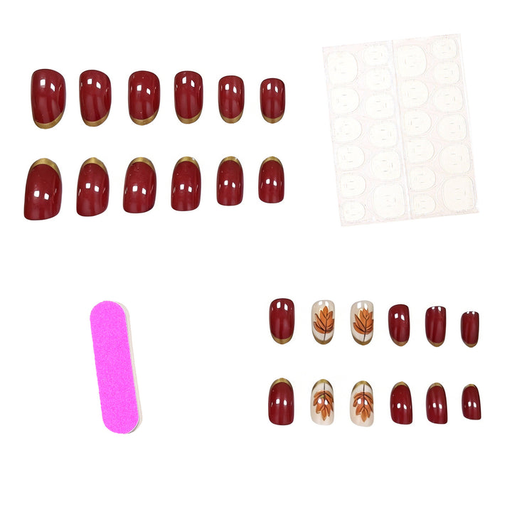 Decorative Autumn-Themed Nail Art Enhancements Stornfield