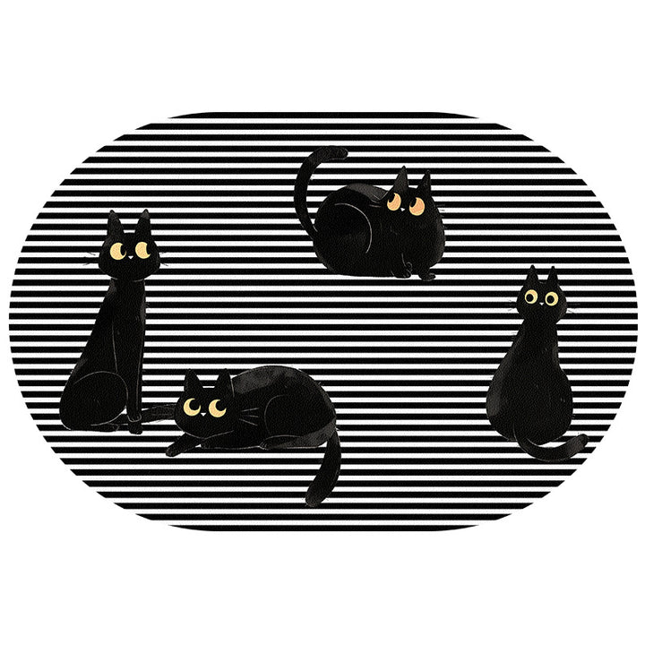 Cat-Themed Decorative Area Mat