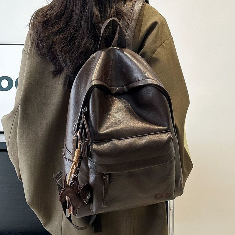 Casual Leather Backpack Stornfield