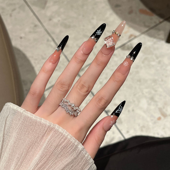 Artistic Long Stiletto Press-On Nails Stornfield