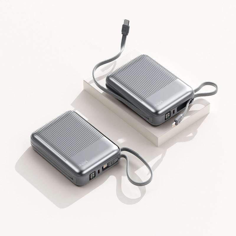 Compact power bank with integrated cable system Stornfield