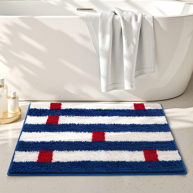 Plush Striped Bath Mat Stornfield