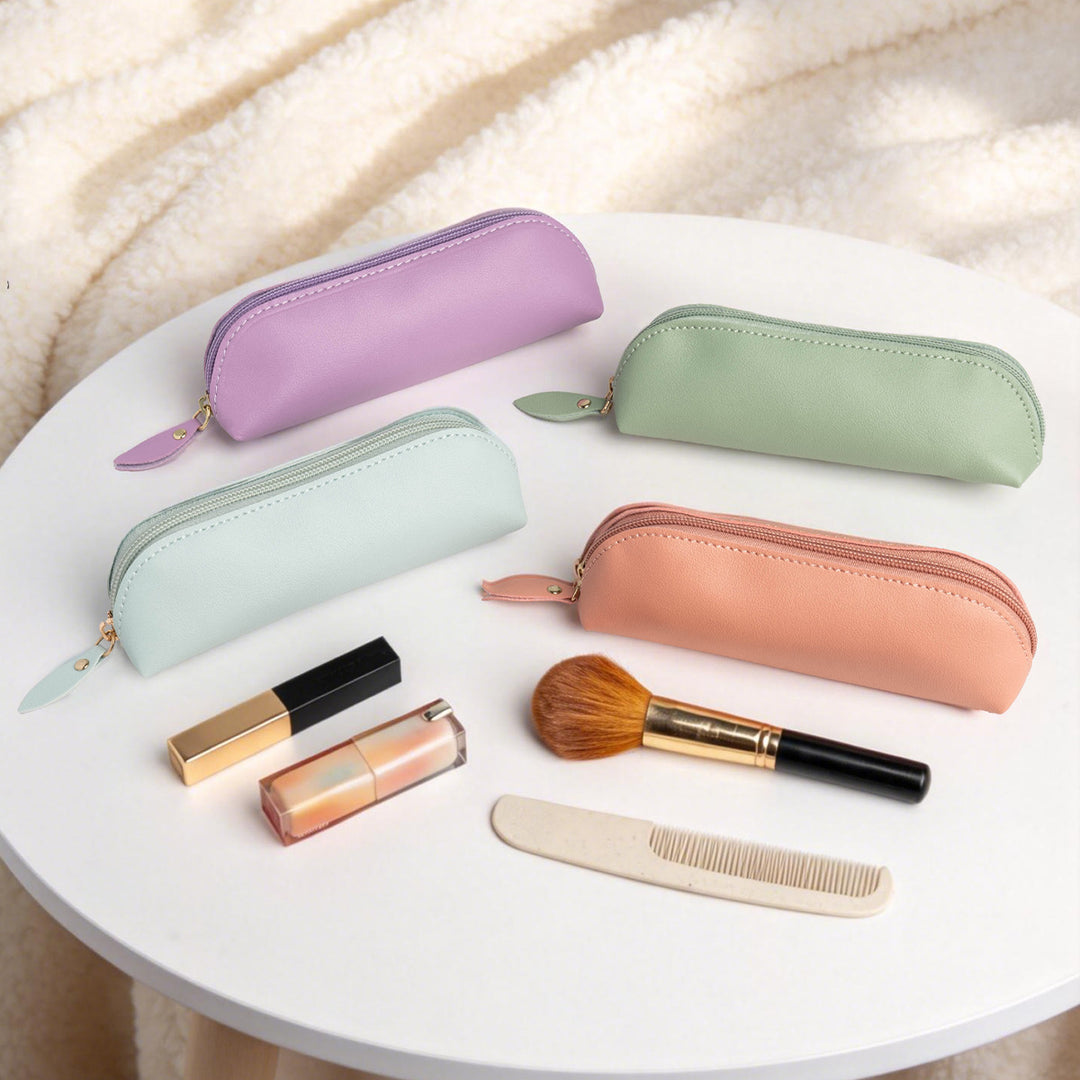 Premium Leather Zippered Pencil Case Stornfield