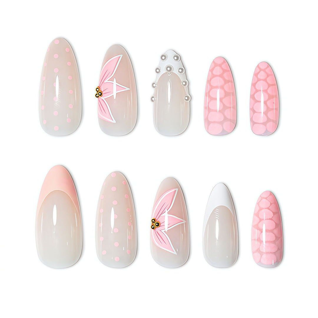 Floral Accent Nail Art Extensions Stornfield