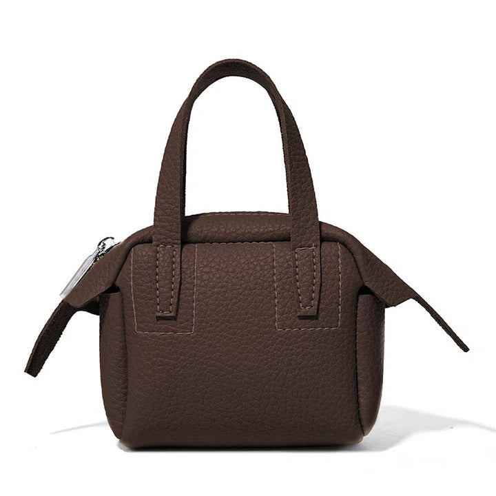 Compact Textured Handheld Satchel Stornfield