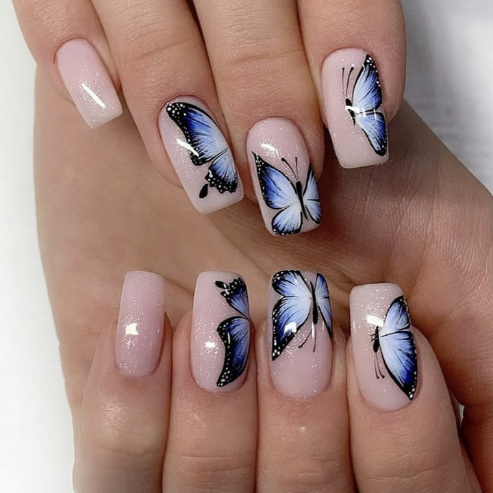 Artificial Nail Art with Butterfly Design Stornfield