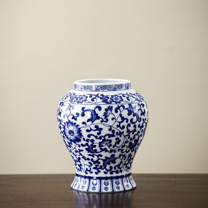 Floral Patterned Decorative Ceramic Jar Stornfeild