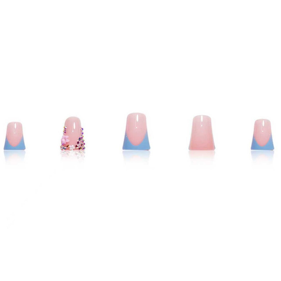 Decorative Floral Press-On Nail Art Extensions Stornfield