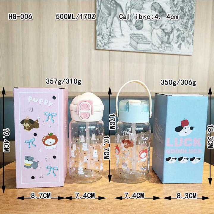 Ladies creative water bottle with integrated silicone carrying loop Stornfield