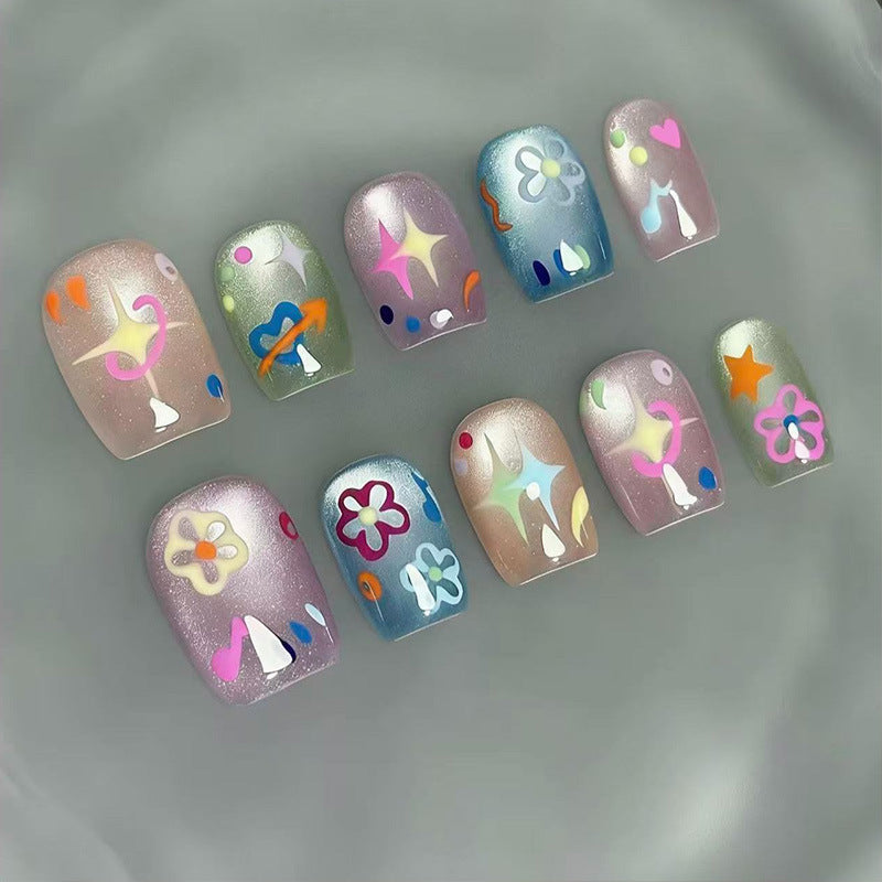 Elegant French Tip Press-On Nail Set Stornfield