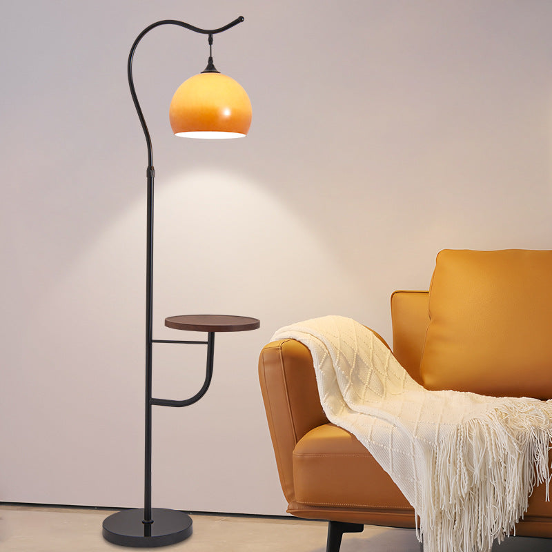 Modern Arc Floor Lamp with Side Table