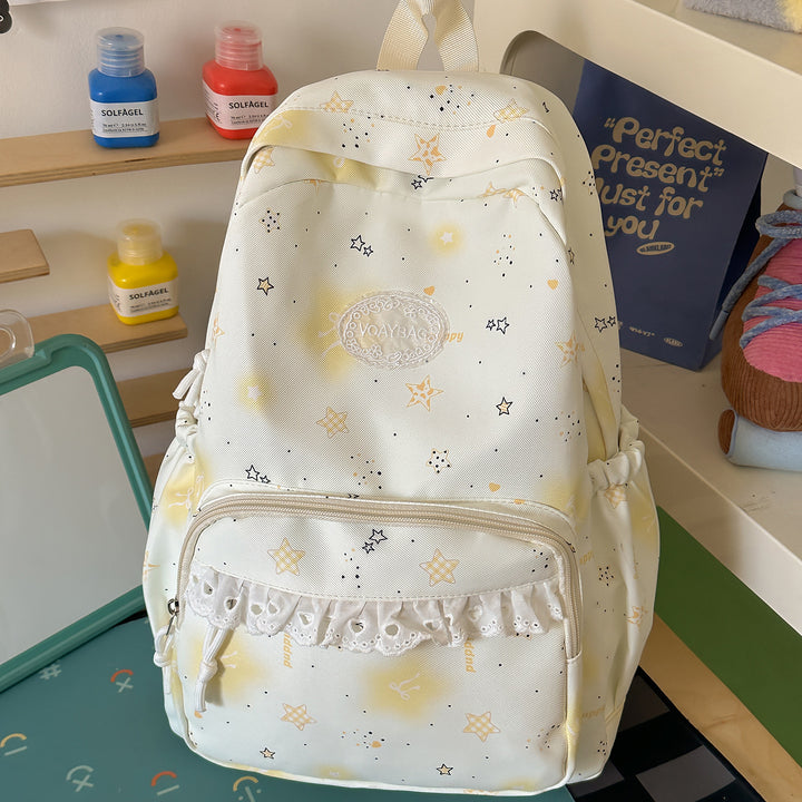 Charming Star-Embellished Casual Backpack Stornfield 1791205440